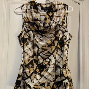 Alfani sleeveless cowlneck large L top